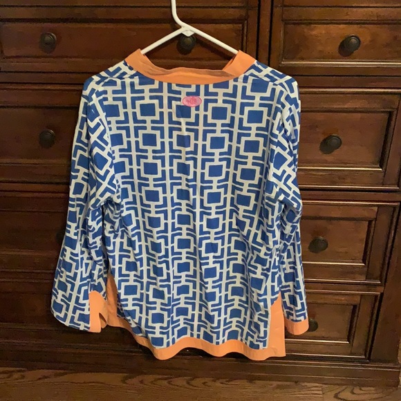 Blue white and orange tunic - Picture 3 of 3